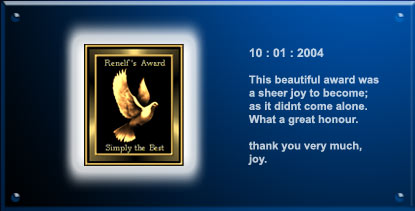 Renelf`s beautiful Awards