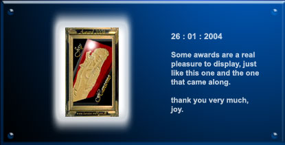 Awards from www.kareten.webbyen.dk : thank you