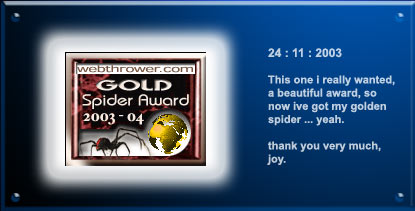 The Golden Spider Award