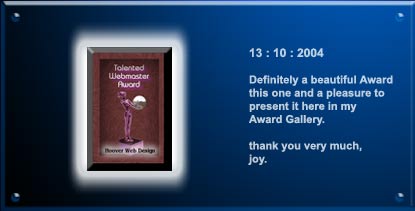 Talented Webmaster Award